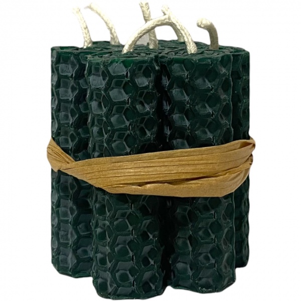 Green (Dark) - Beeswax Mini Spell Candles